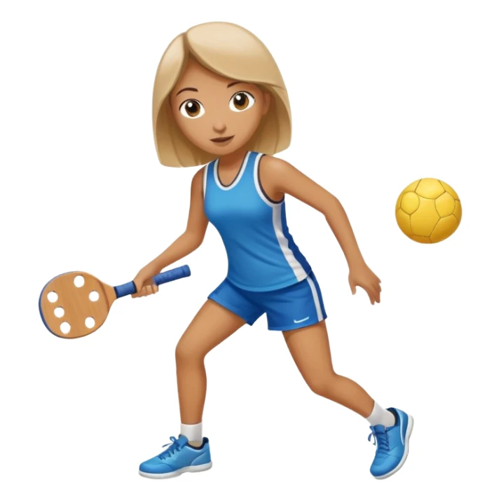 Girl playing pickleball sticker