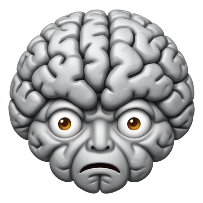 Dumbfounded brain sticker