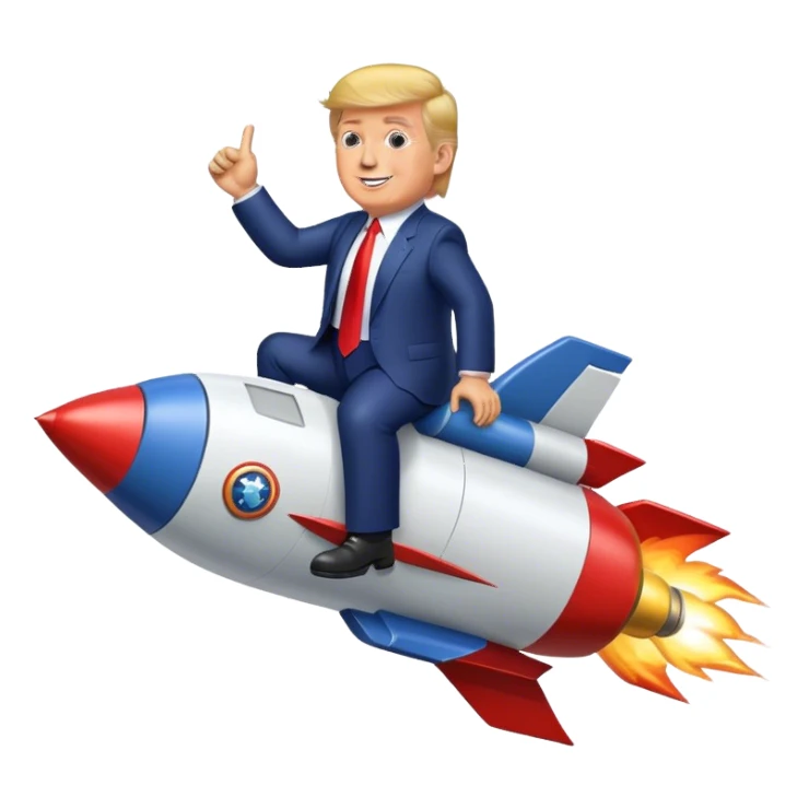 Donald trump  rocket sticker