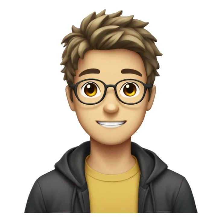 Anime Boy with glasses sticker