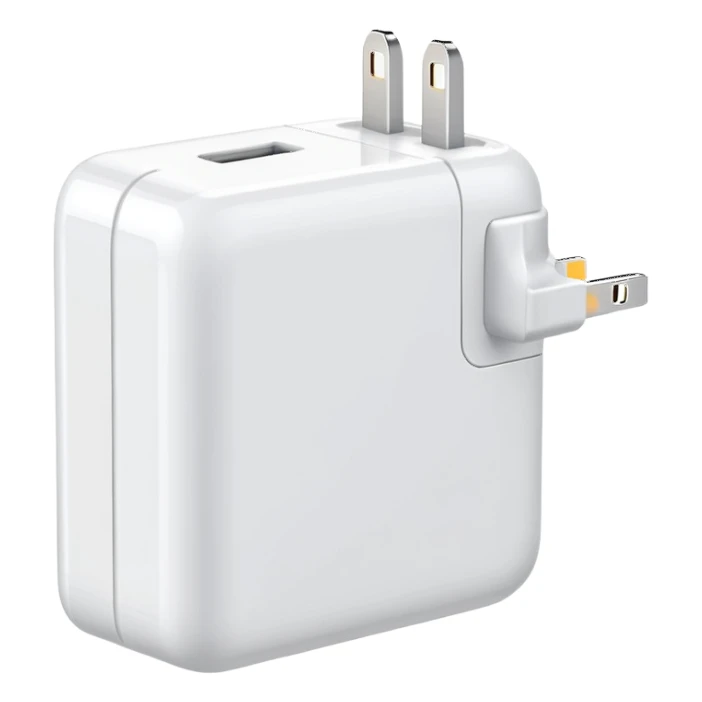 white phone charger sticker