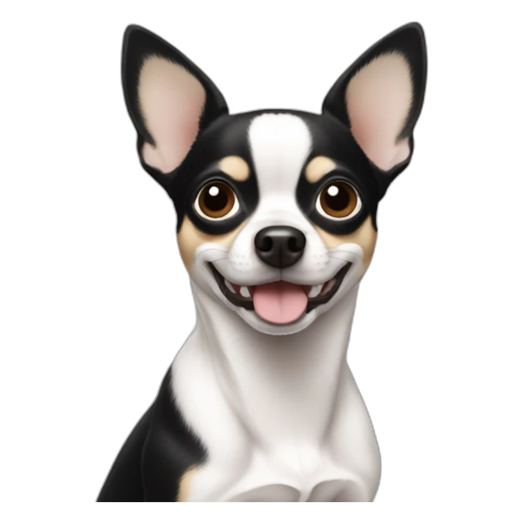 Chihuahua black white sticker