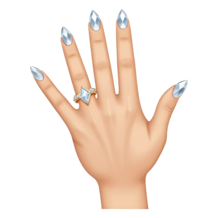 Middle finger with diamond rings sticker