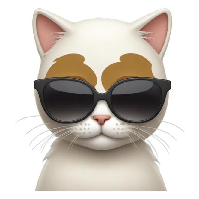 Cat with sunglasses sticker