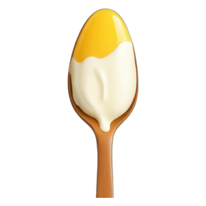 a spoon with mayonnaise sticker