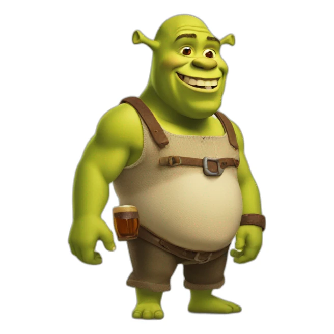 Shrek qui boit une bière sticker