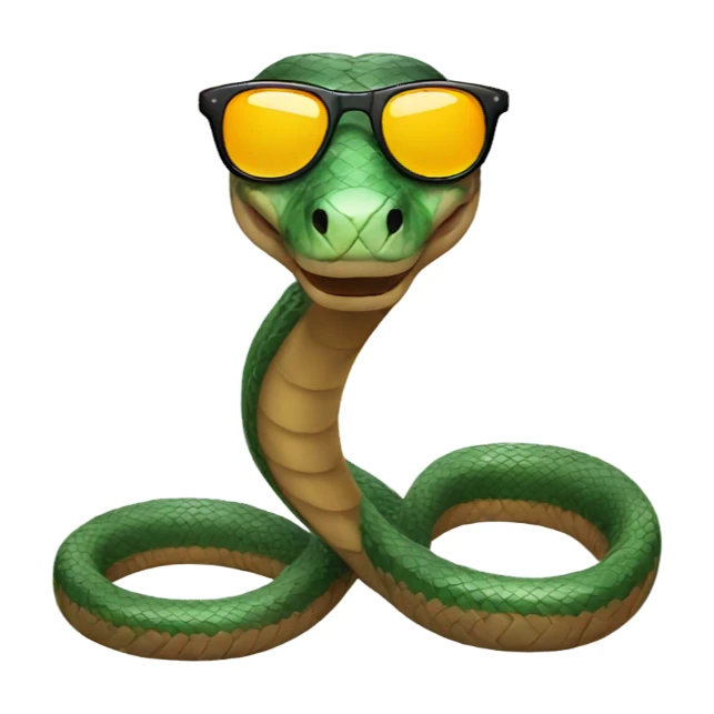 A snake wearing sunglasses  sticker