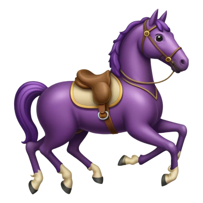 Eggplant on a horse  sticker