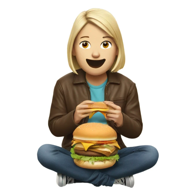 Haaland eating a burger sticker