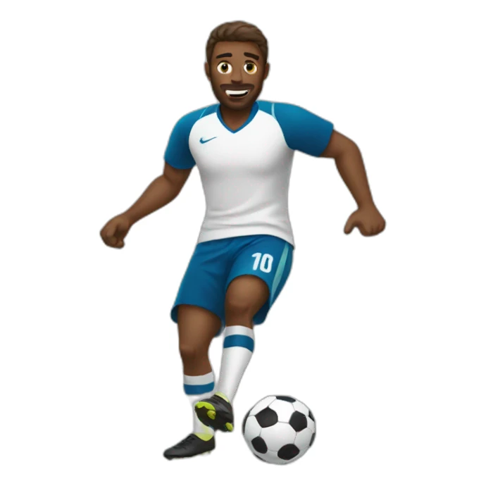 Man playing soccer sticker