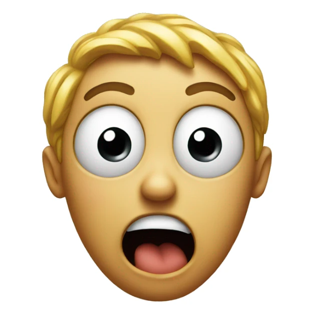 Shocked smiley face sticker