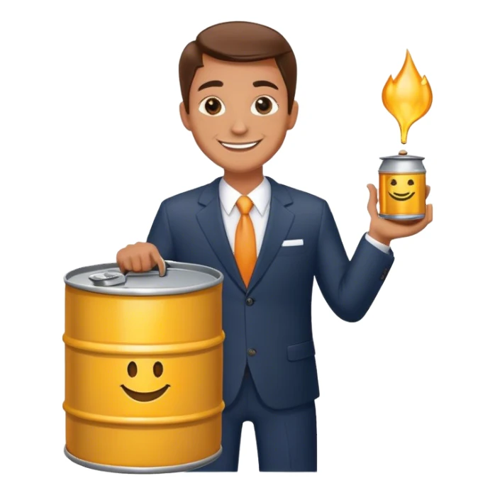 an American asking for an oil sticker