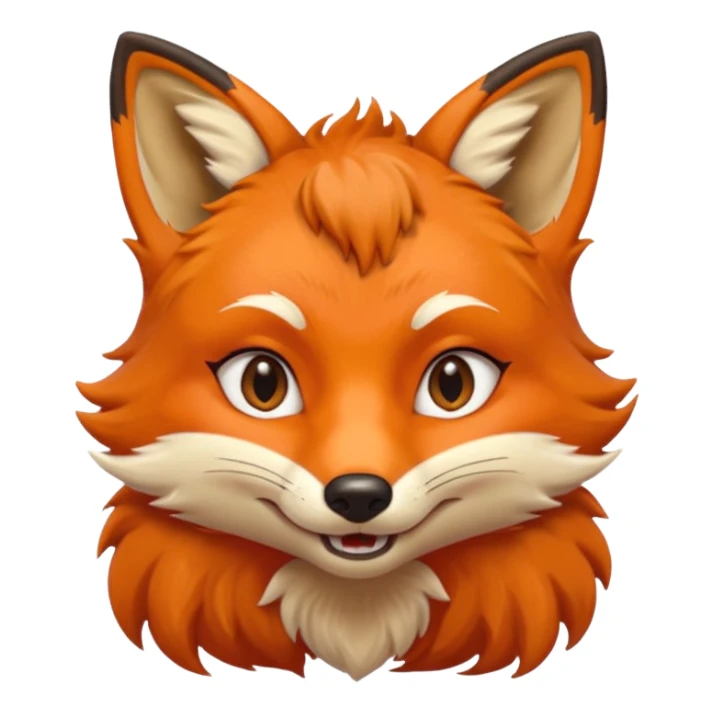 Female fox with bared teeth sticker
