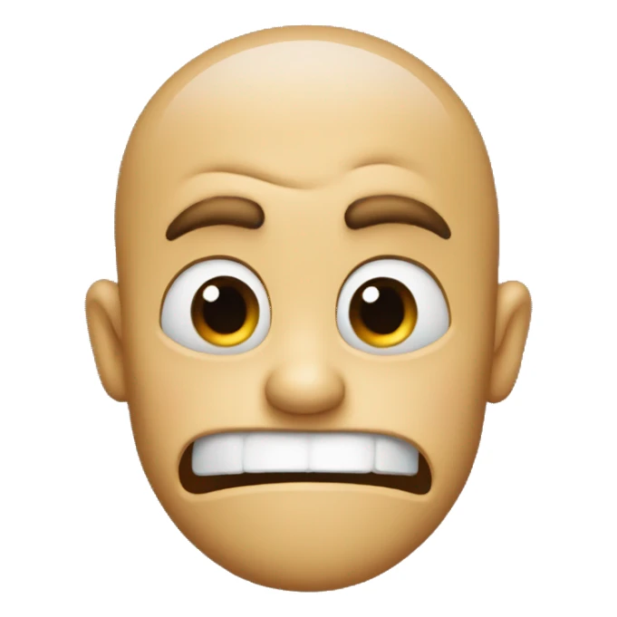 Mad emoji with finger up sticker