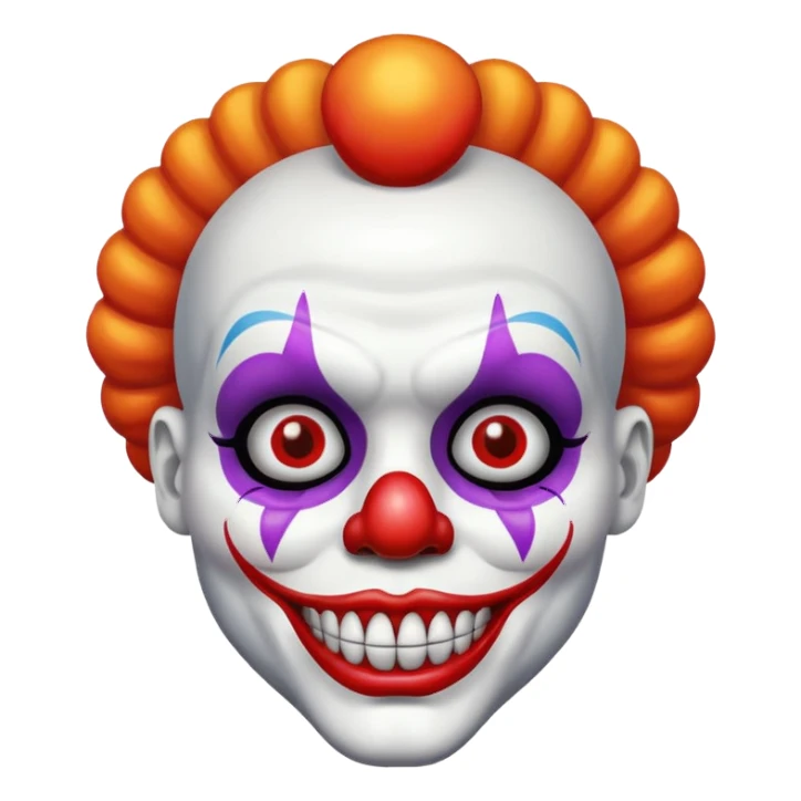 A clown and a skull  sticker