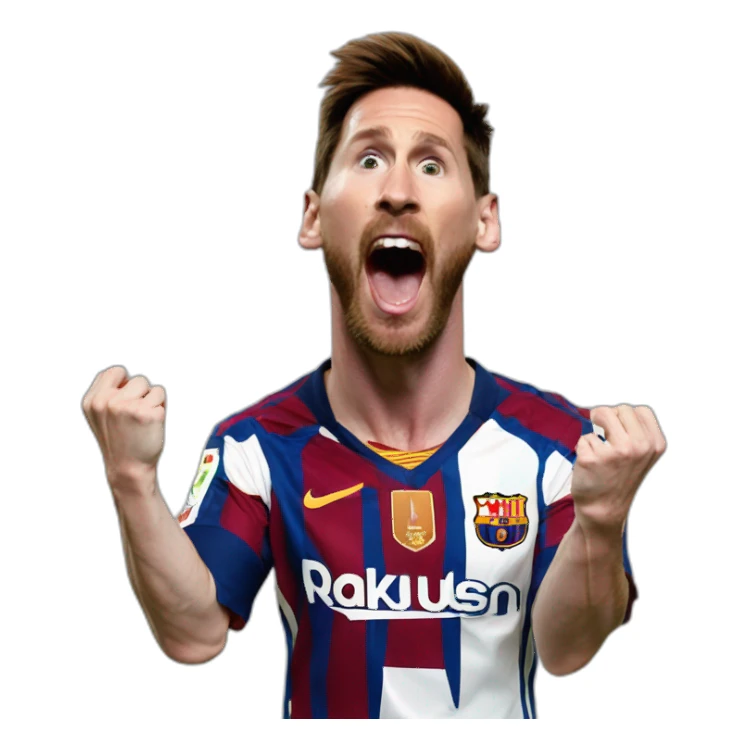 football-player-messi-scream sticker