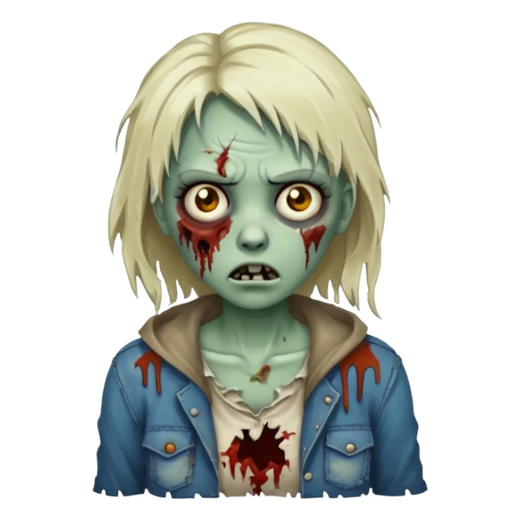 Zombie girl sticker
