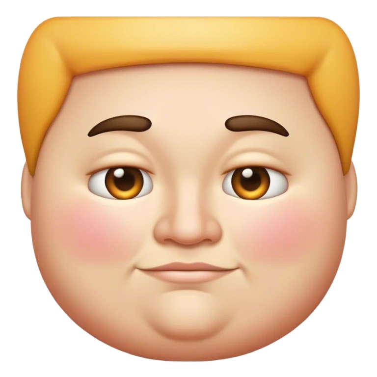 Fat emoji face sticker