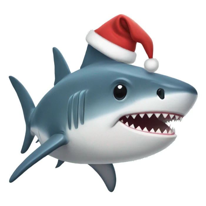 Christmas shark sticker