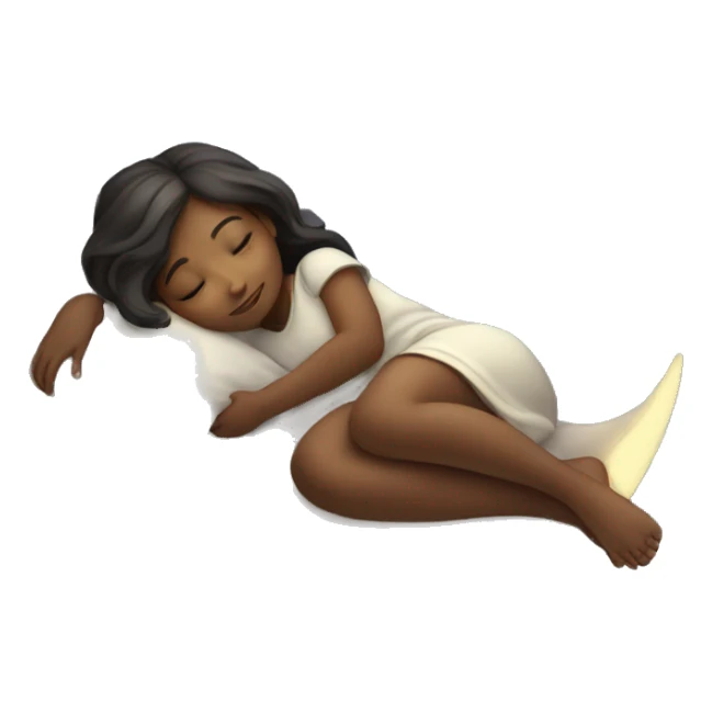 girl sleep in the moon sticker