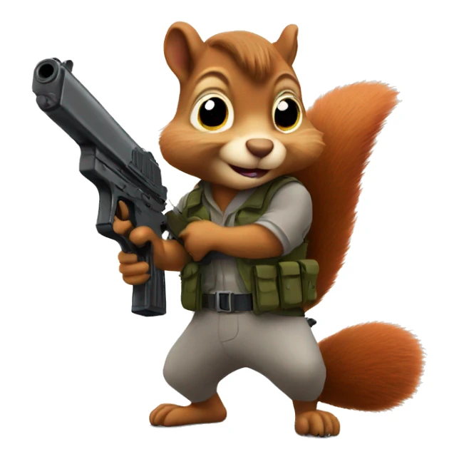squirrel with a gun sticker