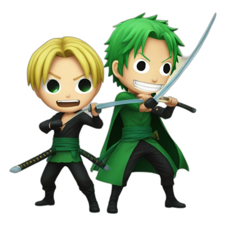 zoro fights Sanji sticker