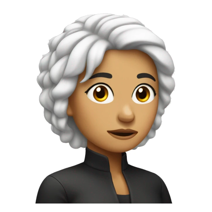 mujer blanca con cabello negro durmiendo  sticker