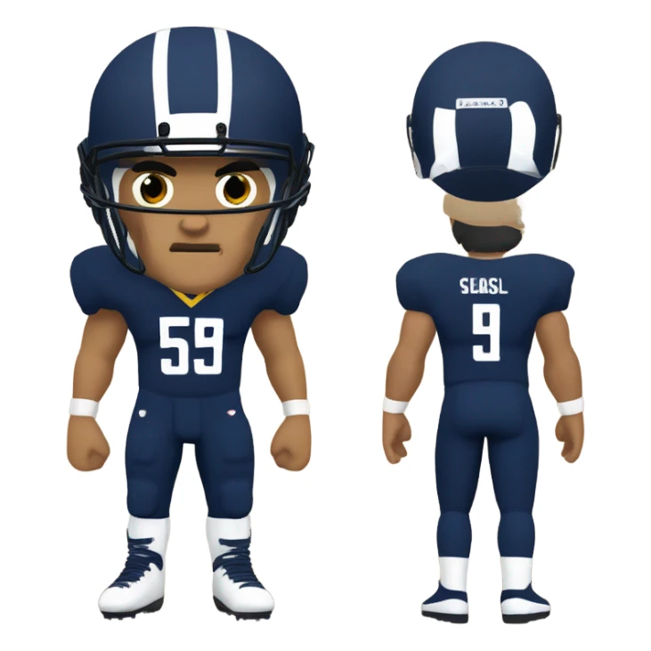 Junior Seau modern uniforms  sticker