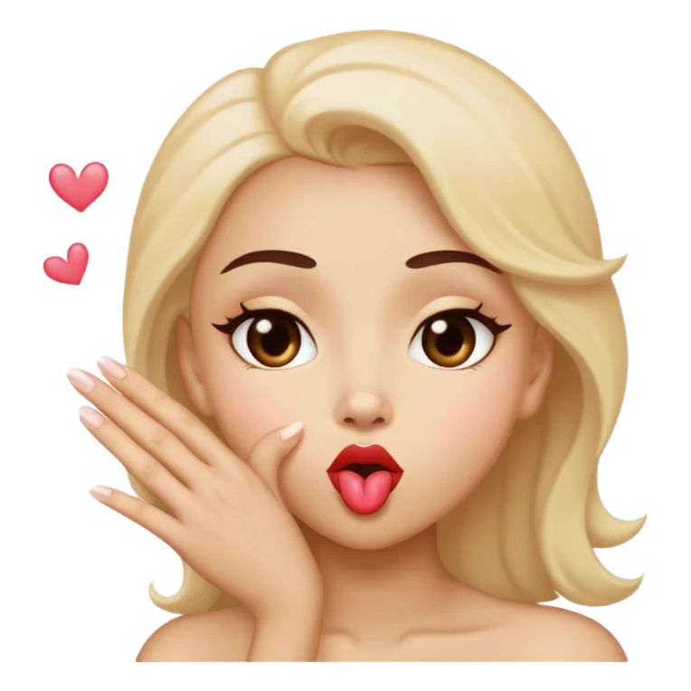 Blowing kiss sticker