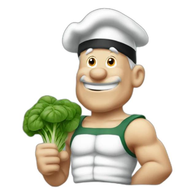 Popeye spinach sticker