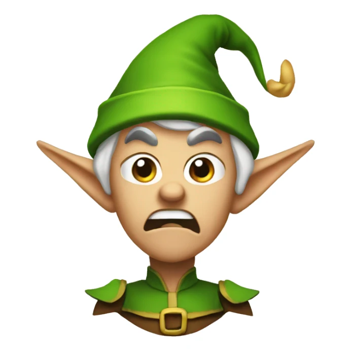 angry schemeing elf sticker