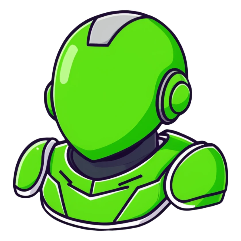 green shoulder pads sticker