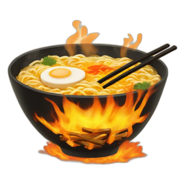 ramen-on-fire sticker