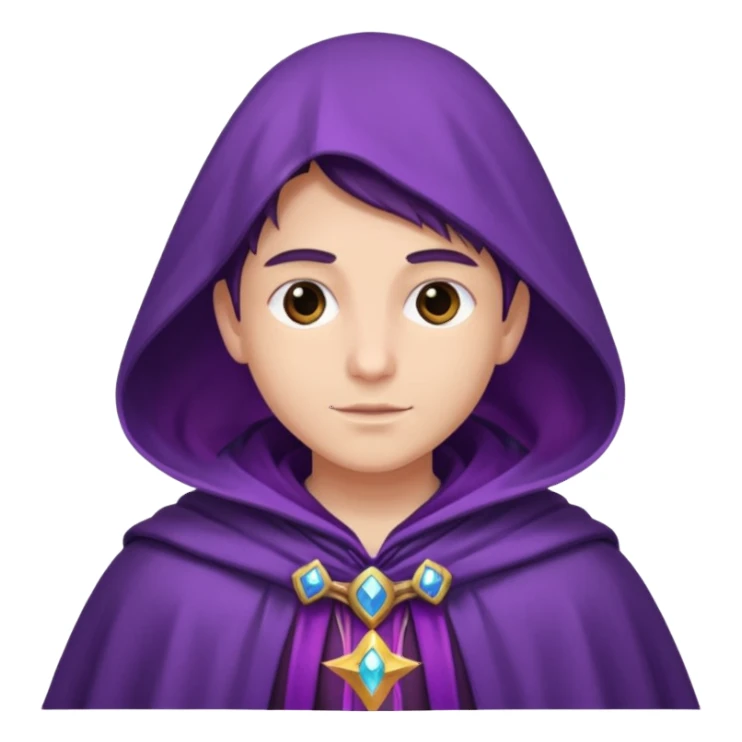 fantasy magic purple cloak sticker