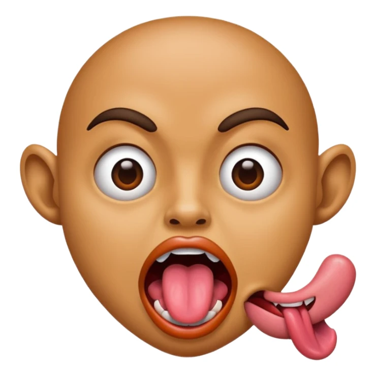 tongue out in freak way  sticker