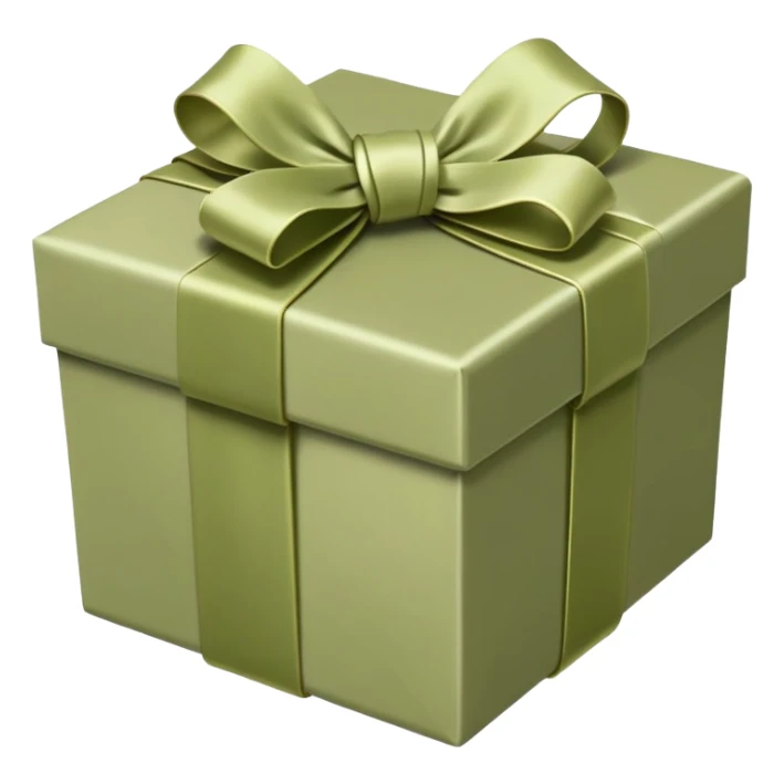 Pale light olive gift box sticker