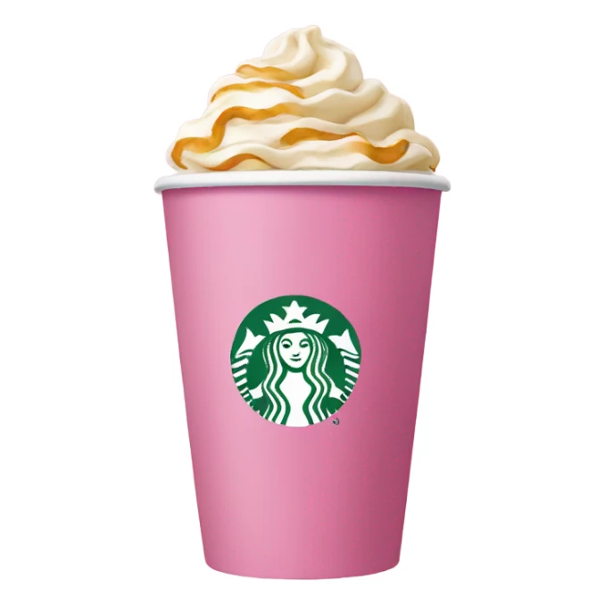 Pink Starbucks cup sticker