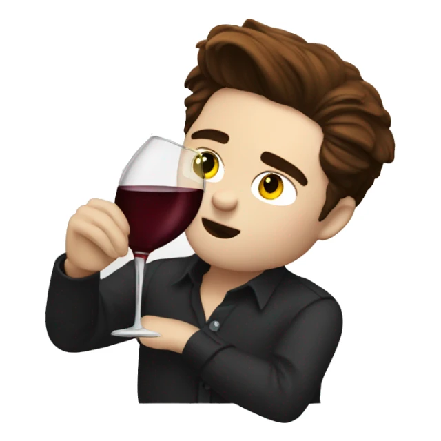 edward cullen drinking wine sticker