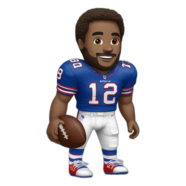 buffalo bills quarterback with striped socks sticker