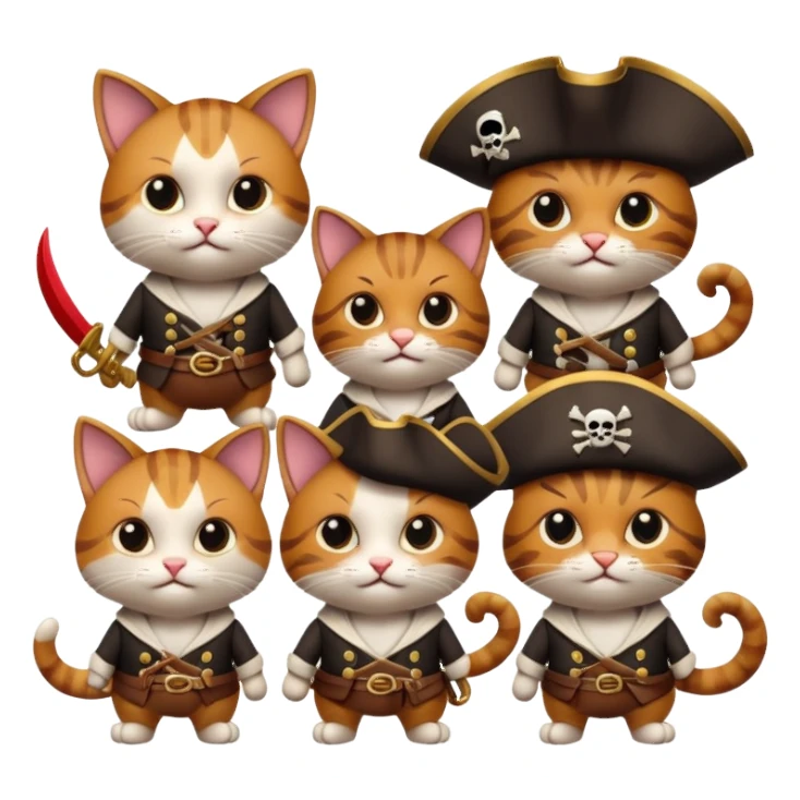 pirate cats sticker