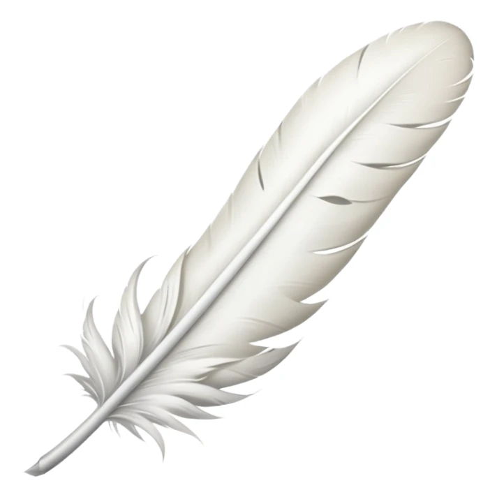 white bird feather sticker