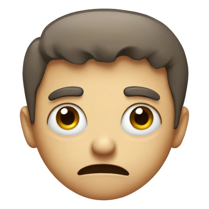 Irritated face with twitching eye  sticker