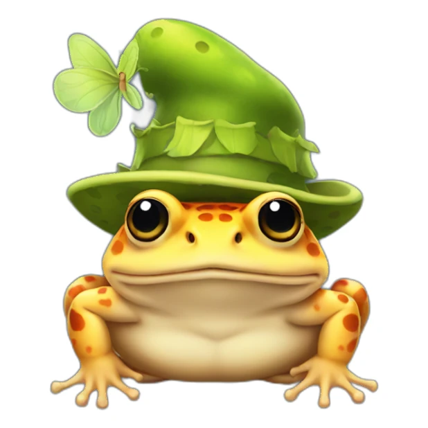 A toad with a fairy hat sticker