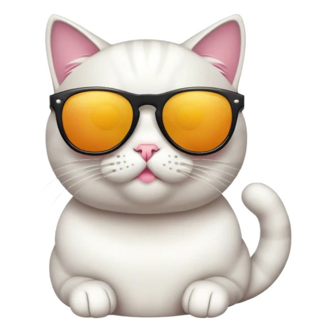 Cat with sunglasses sticker