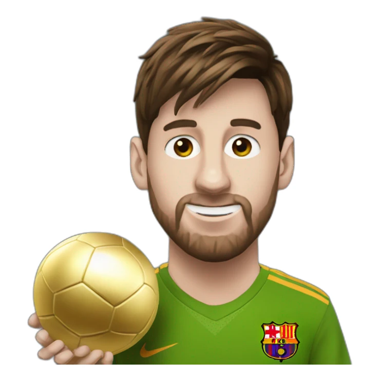 Messi avec un bollon d'or sticker