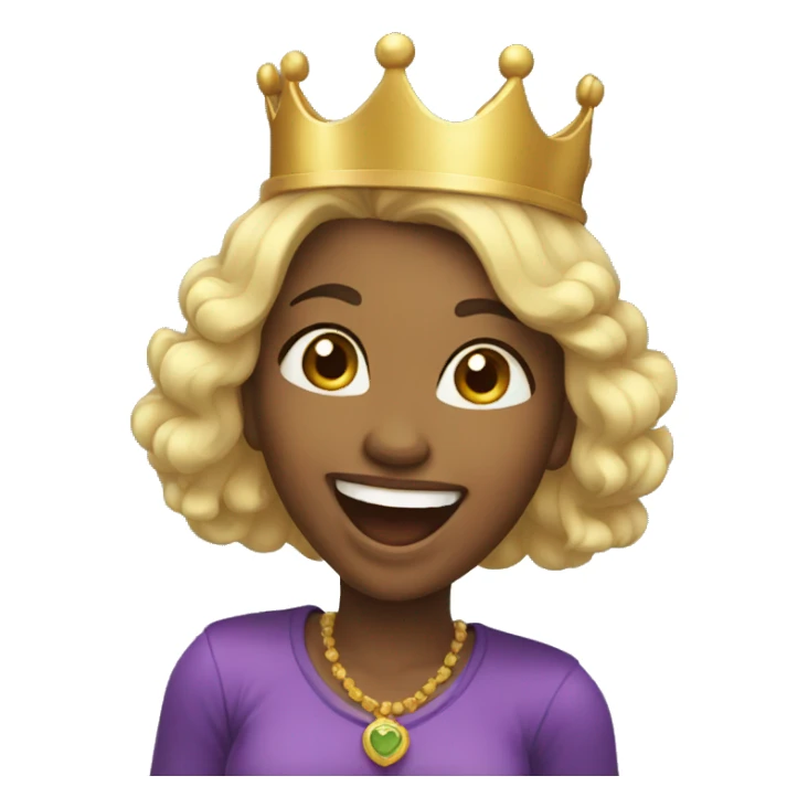 Cute Girl Queen Laughing sticker