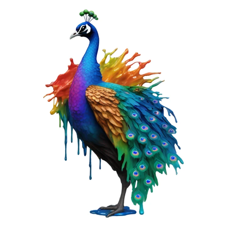 MSNBC peacock logo melted dead sticker