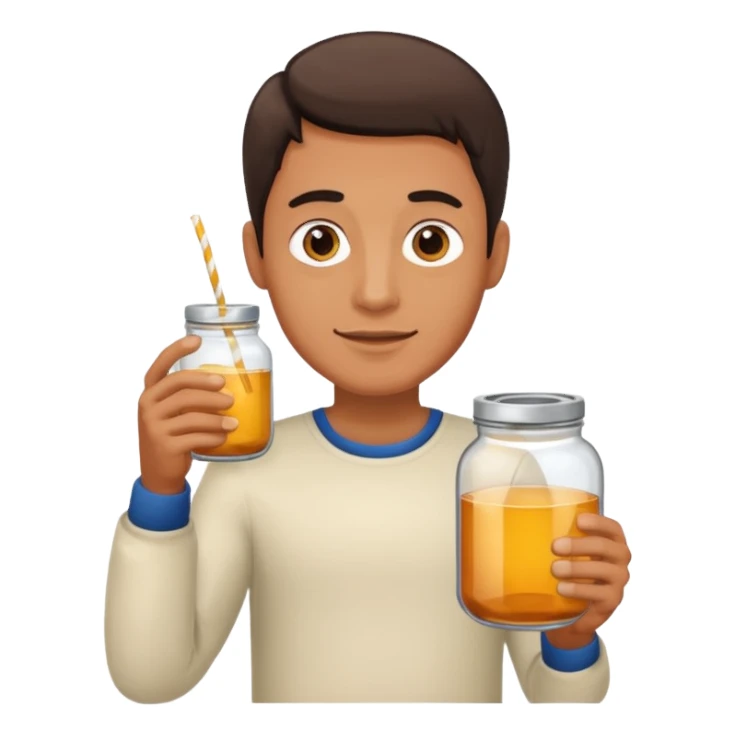  man People Holding Jar sticker