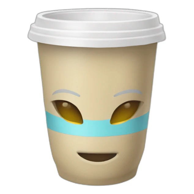 vaso blanco con tapa sin cara sticker