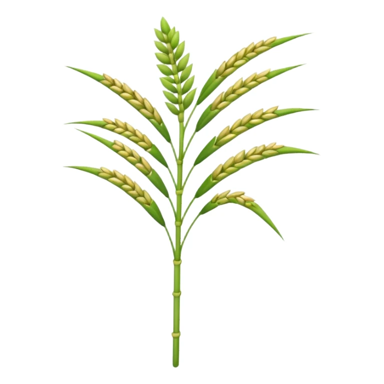 a single greenish rice stalk sticker